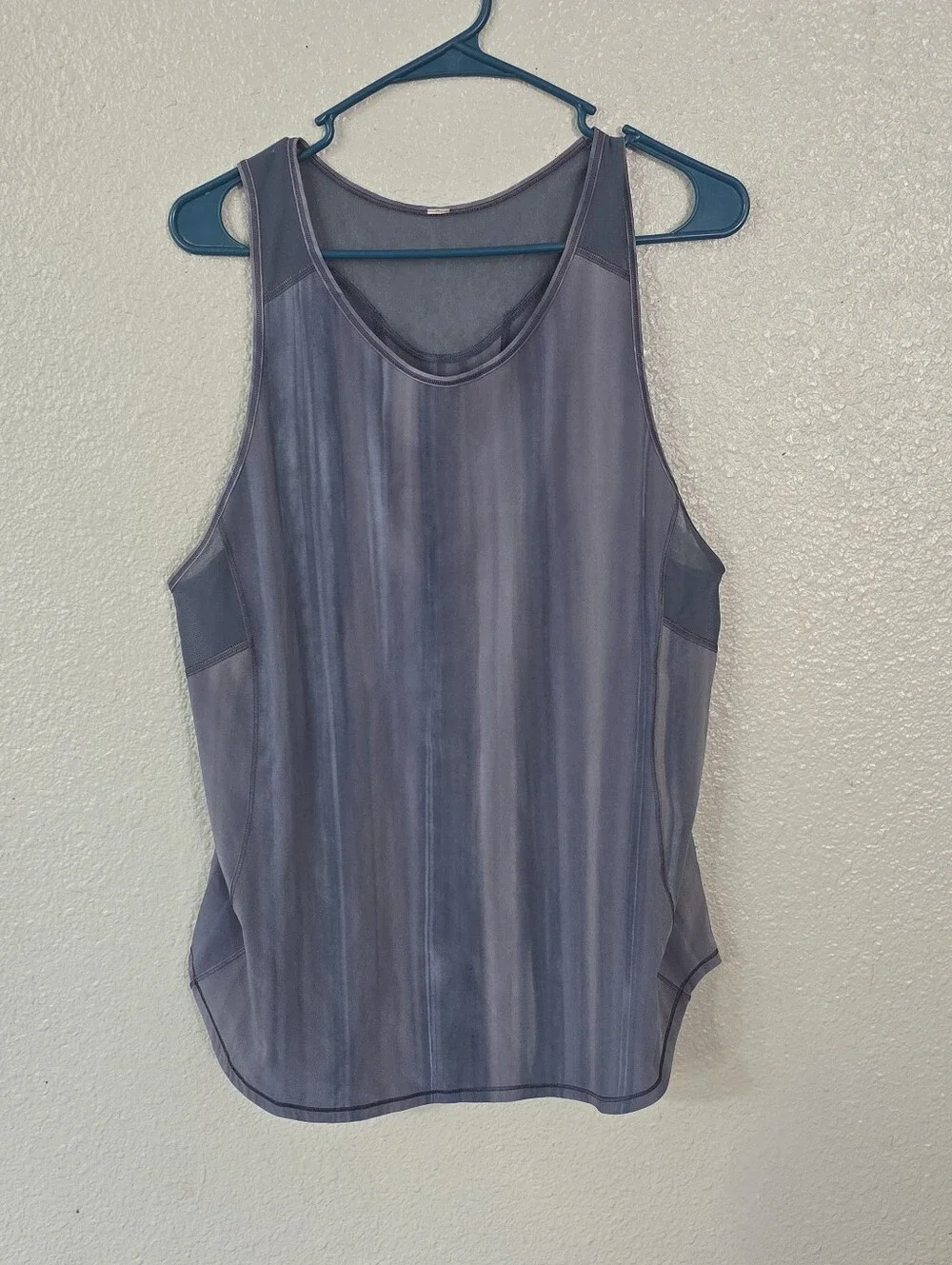 Lululemon Sculpt TankBrushed Spray Dye White Code Blue